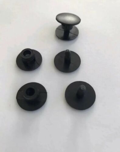 2 Solid Black Matte Rivets, Button Replacement Fits Crocs Fast Usa Ship