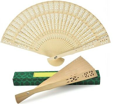 1 Pcs New In Box Chinese Japanese Bamboo Folding Fan Hand Fan  U.s. Seller